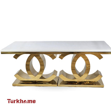 CC Marble Dining Table + 6 Chairs