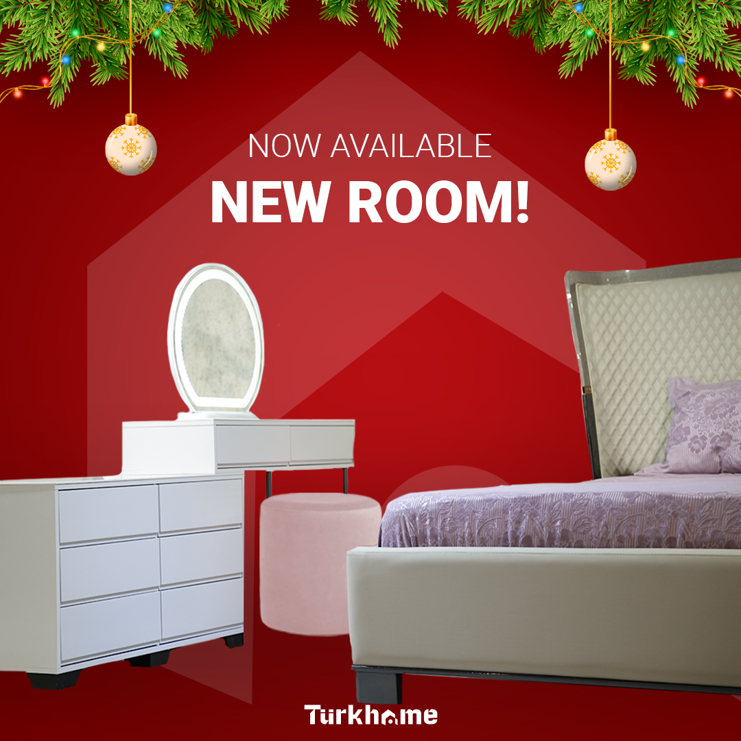 Valencia Bedroom King Size Bed + 2 Night Stands + Dresser + Puff