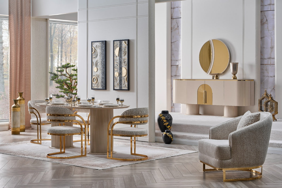 Assos Dining Table + 6 Chairs