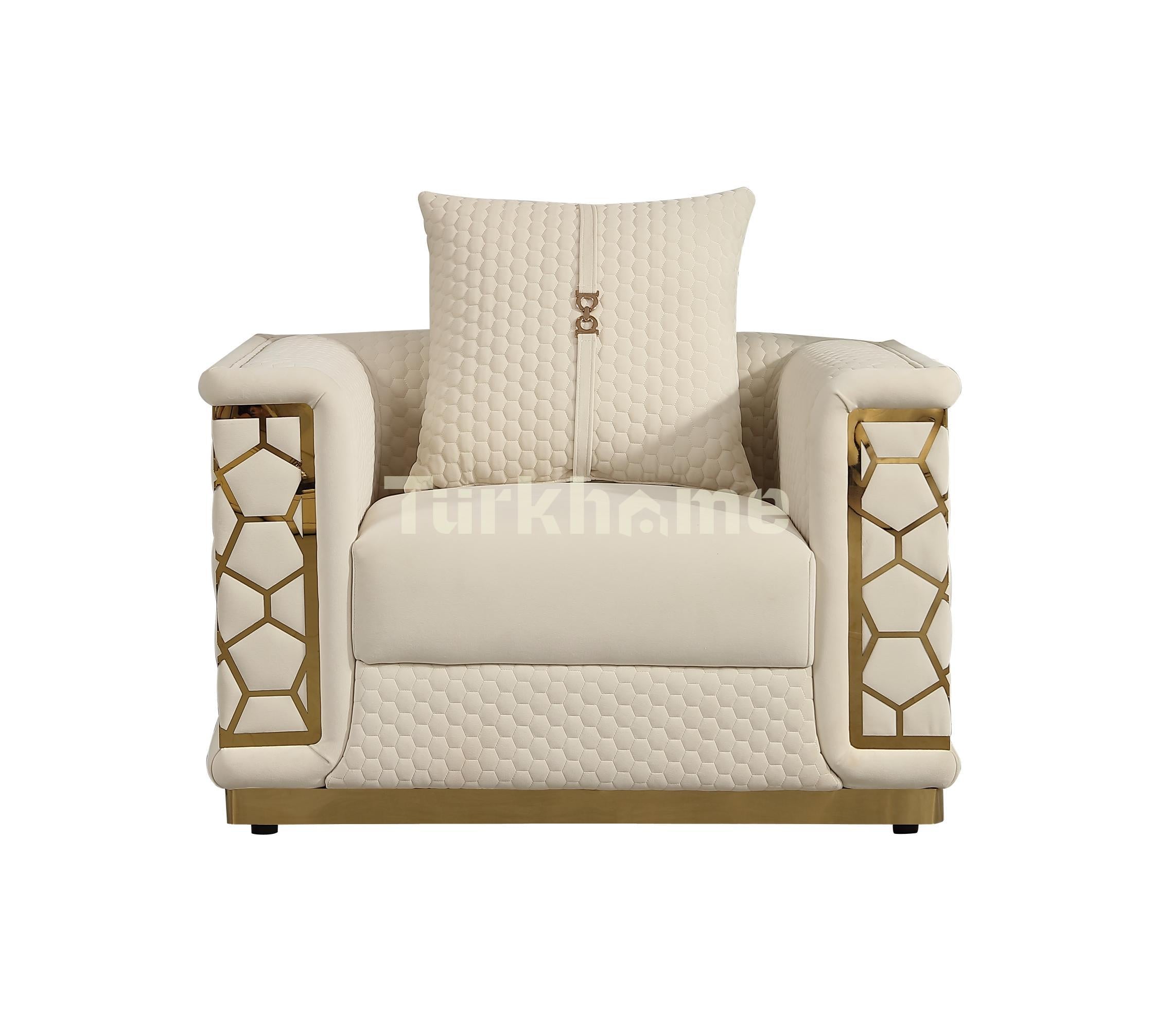 Antalya Arm Chair (White) (Brand New)