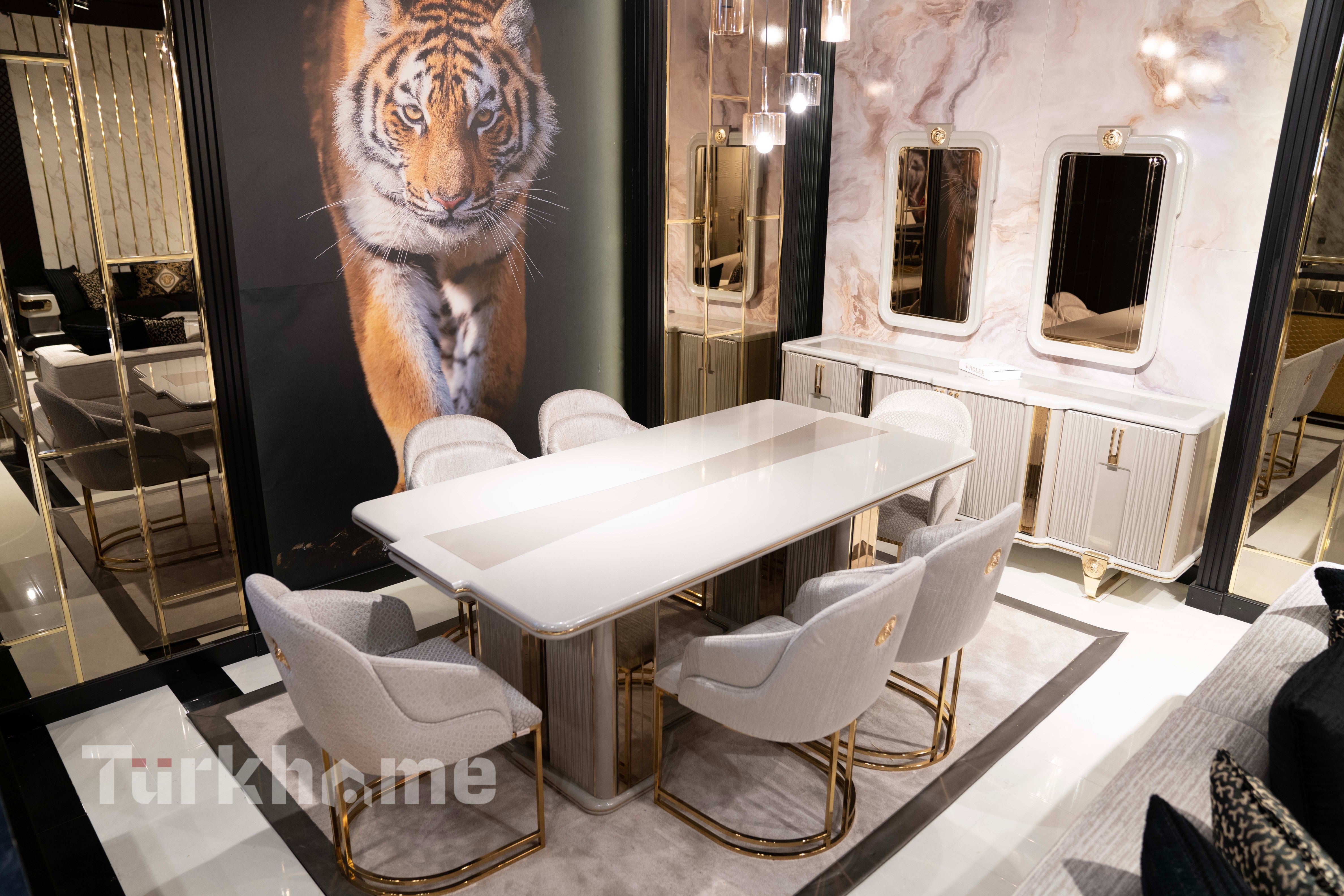 VERSACE Dining Table + 6 Chairs