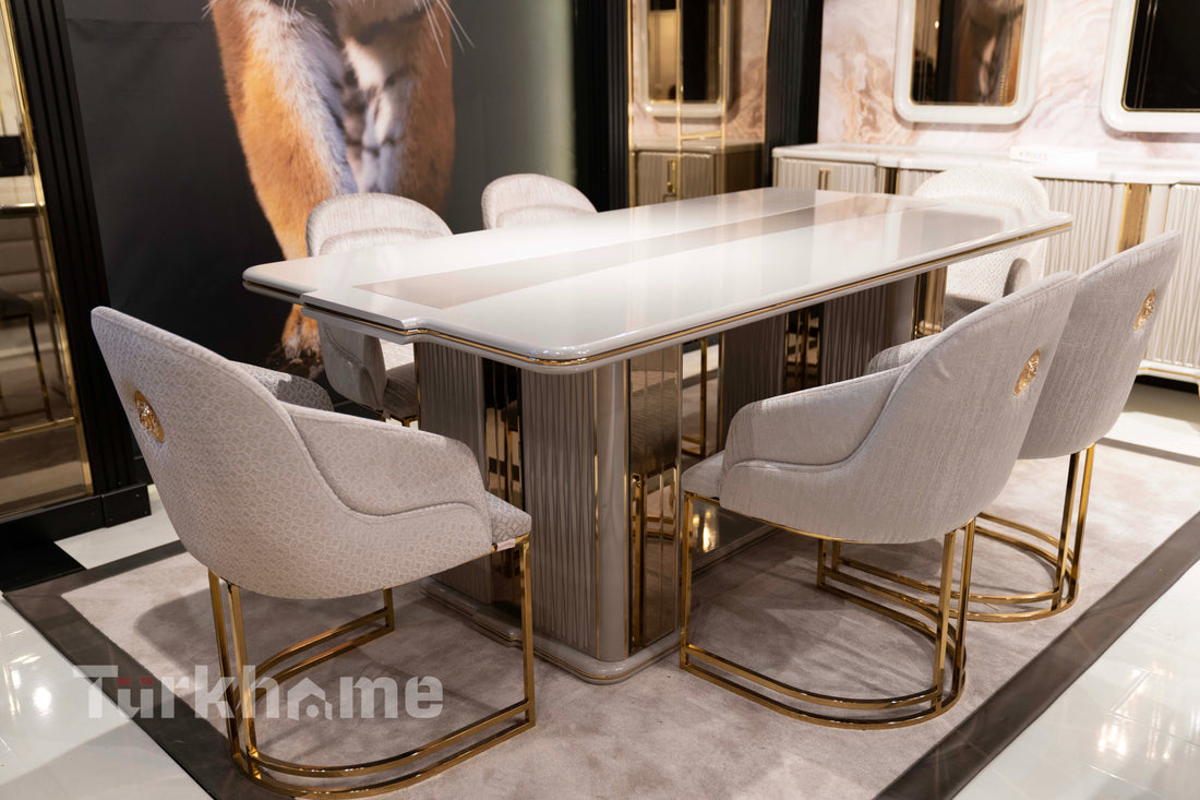 VERSACE Dining Table + 6 Chairs