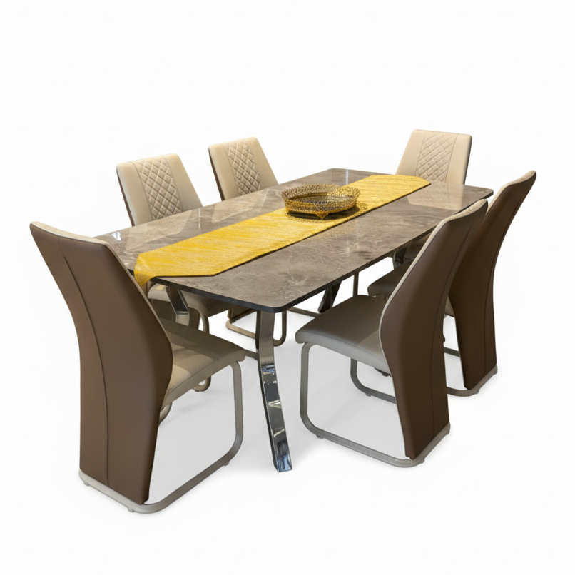 Venice (Extendable) MS-50 Dining Table + 6 Chairs