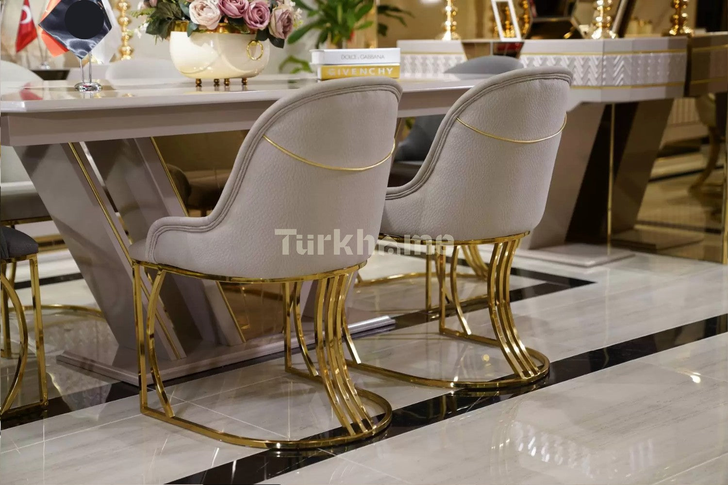 GALAXY Dining Table + 6 Chairs