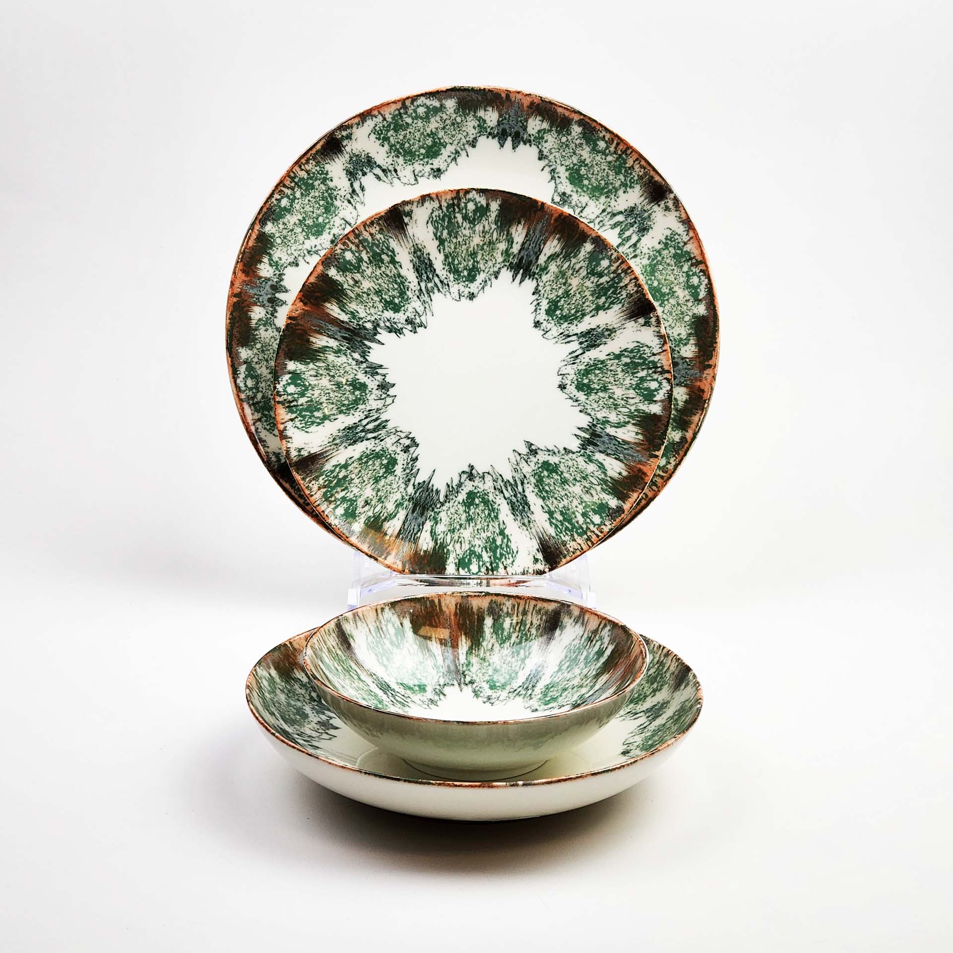 Güral Dinner Set for 6 People - Forest Design - 24 PCS