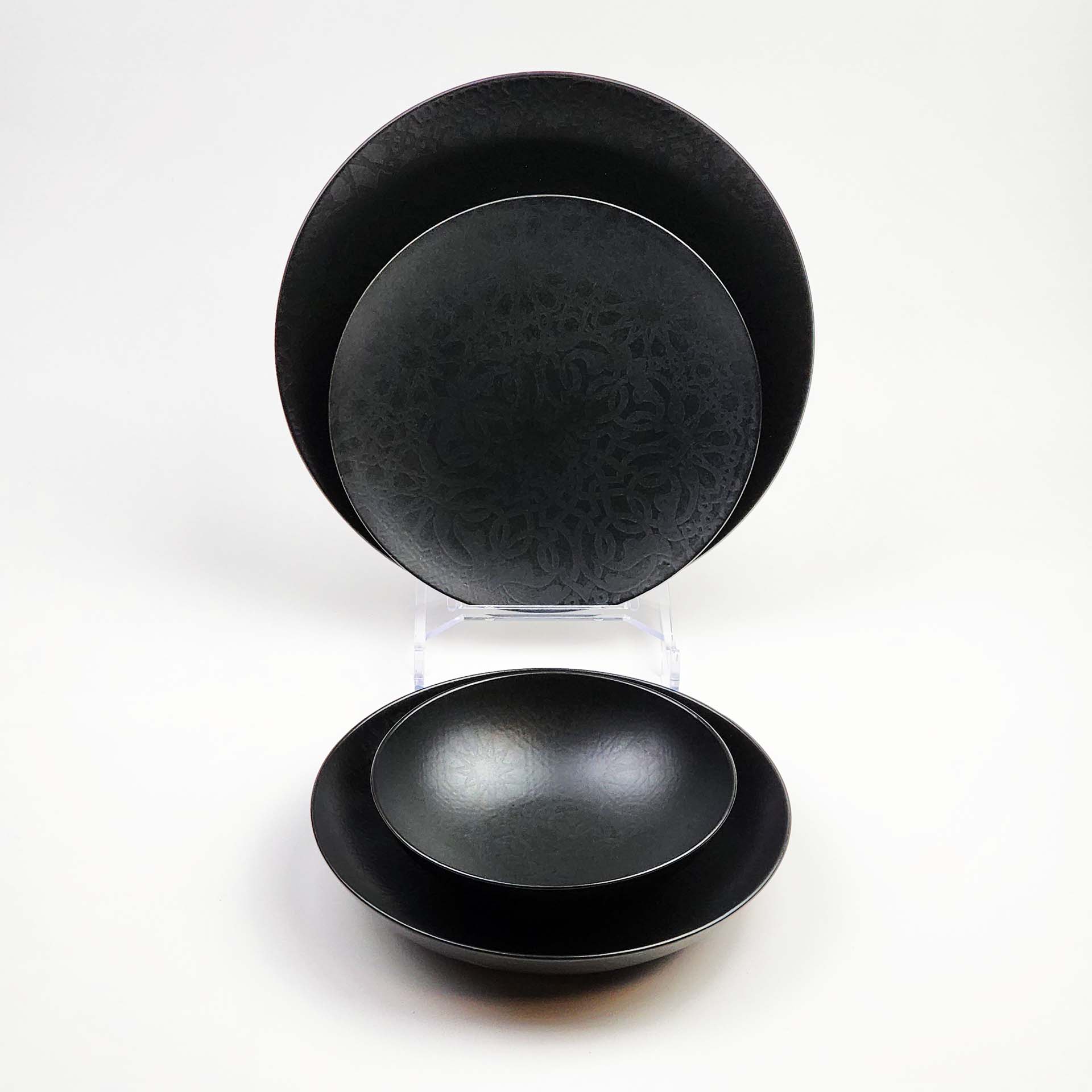 Güral Dinner Set for 6 People - Black - 24 PCS