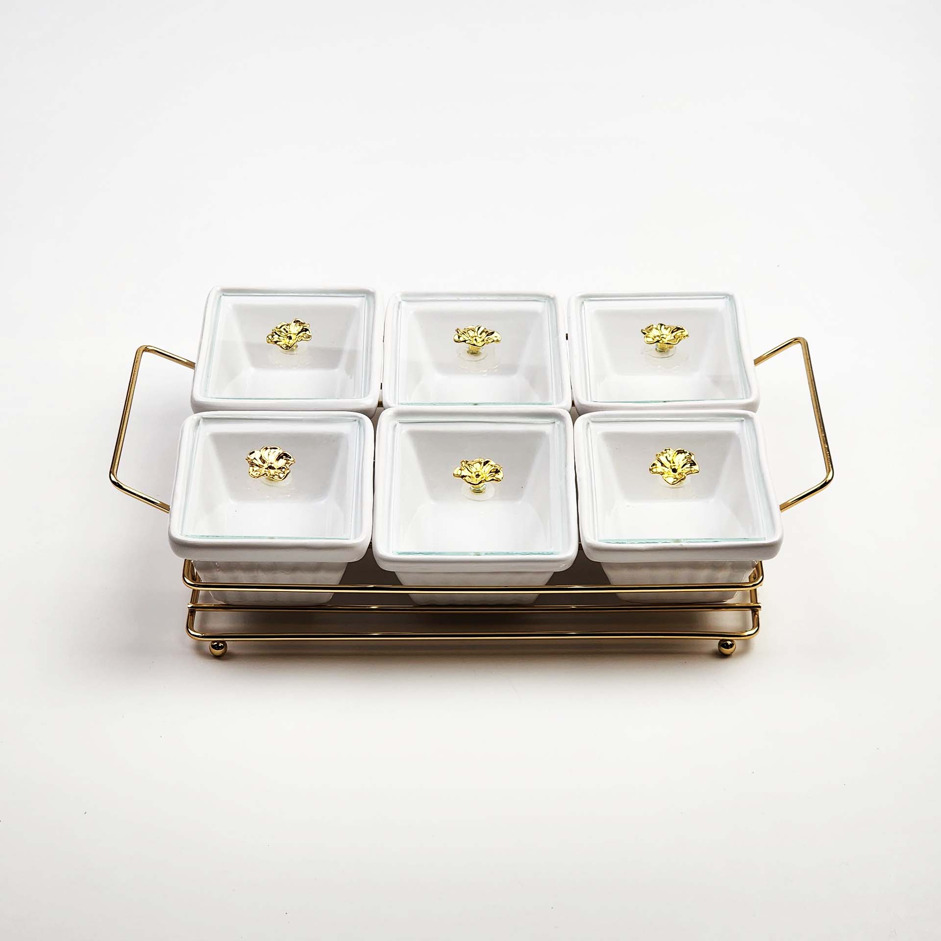 Turkish Breakfast Set - Porcelain & Metal Gold Finish 10G