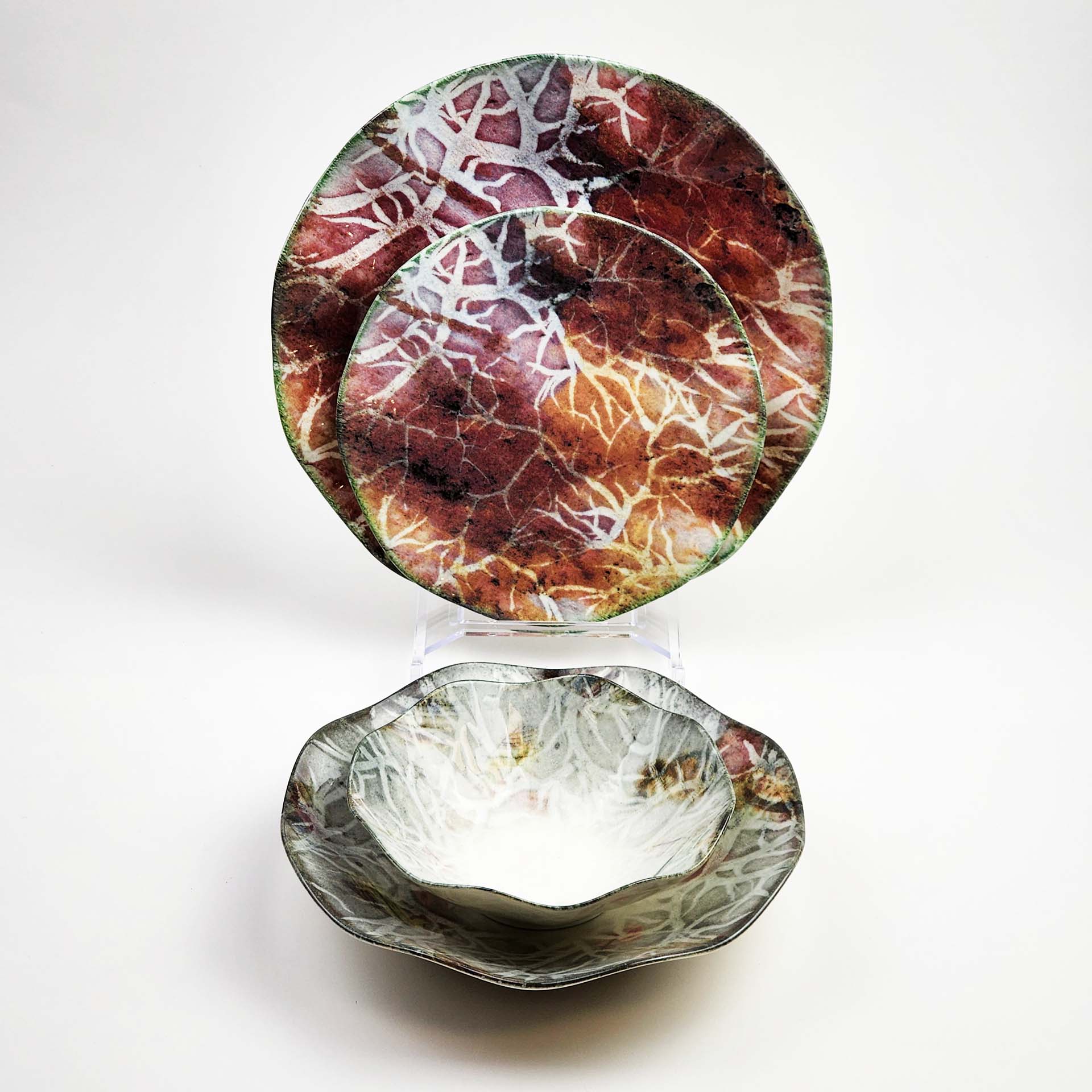 Güral Dinner Set for 6 People - White Fruity - 24 PCS