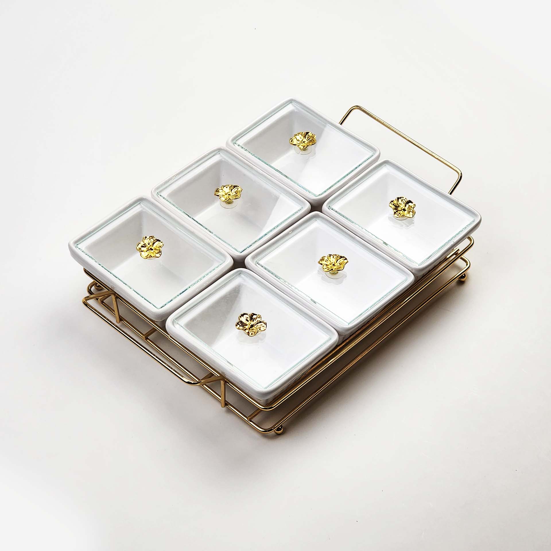 Turkish Breakfast Set - Porcelain & Metal Gold Finish 10G