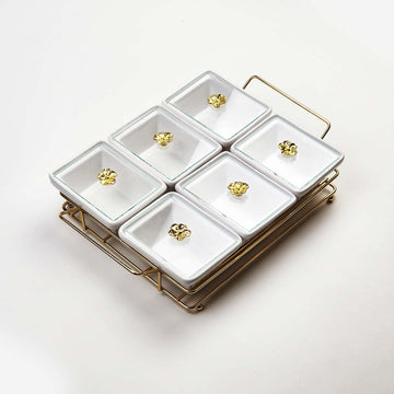 Turkish Breakfast Set - Porcelain & Metal Gold Finish 10G