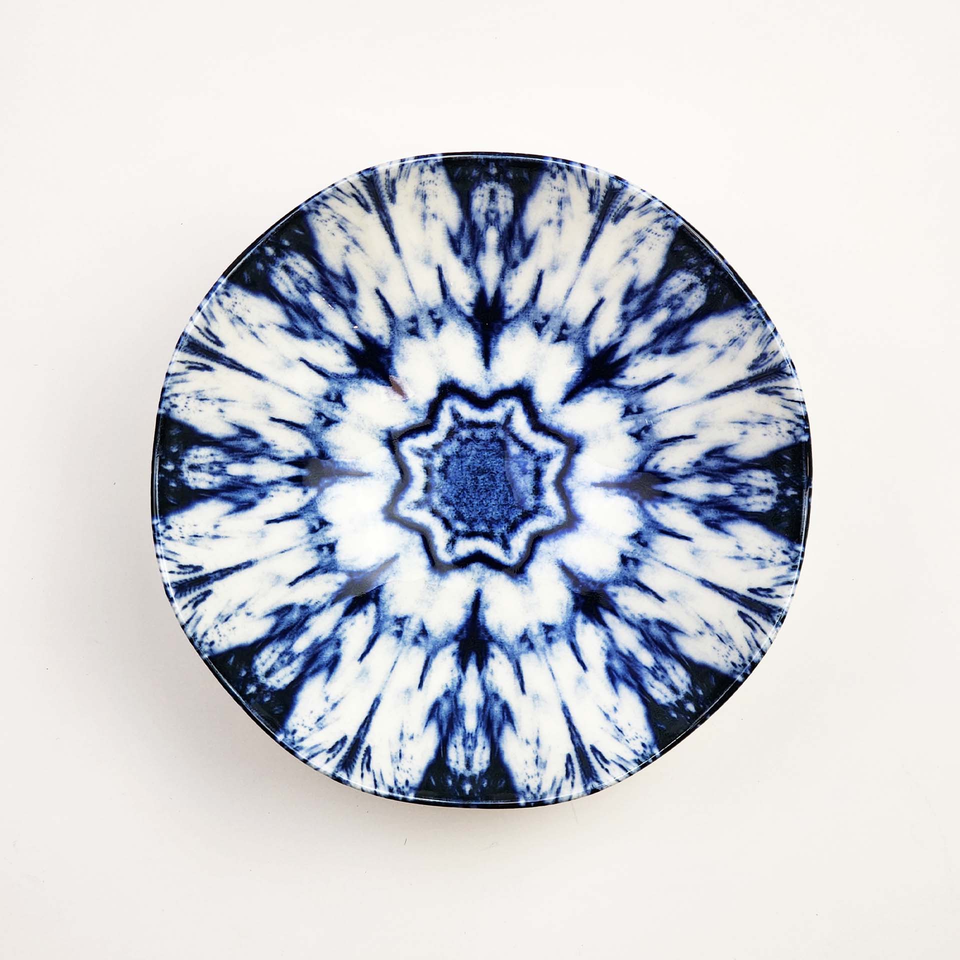 Güral Dinner Set for 6 People - White & Blue - 24 PCS