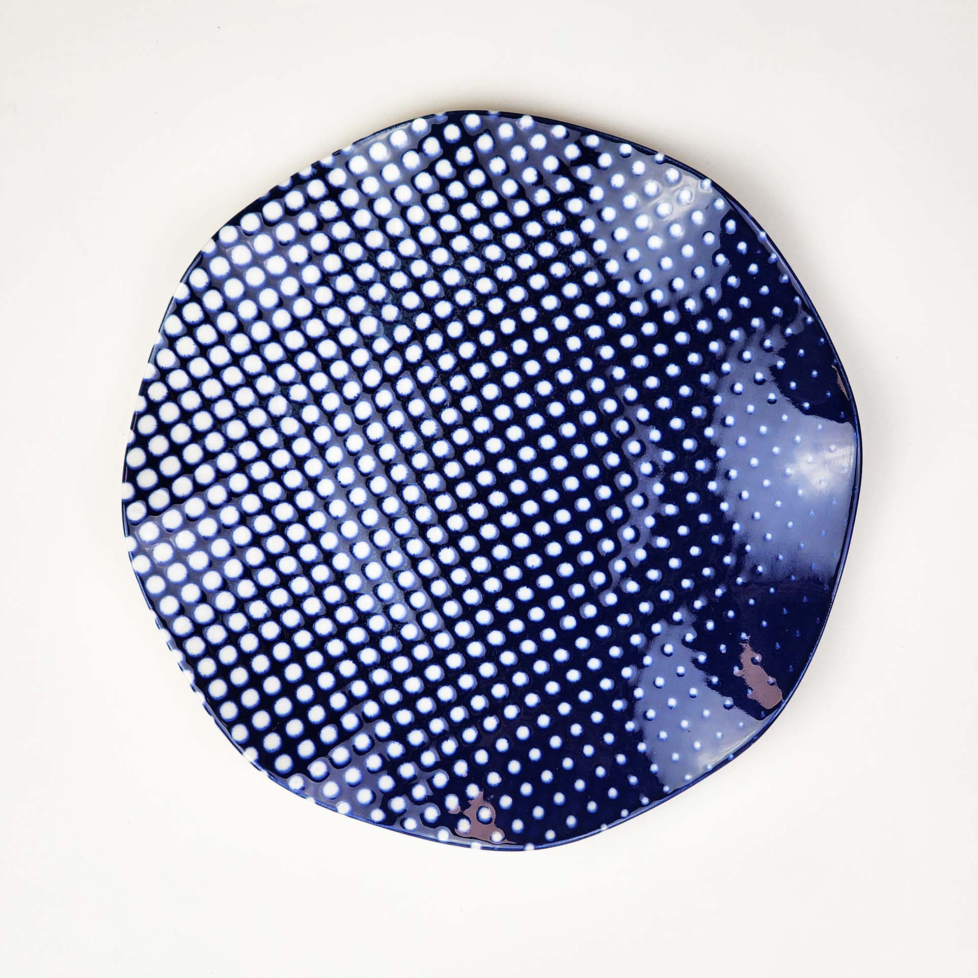 Güral Dinner Set for 6 People - Blue dot - 24 PCS