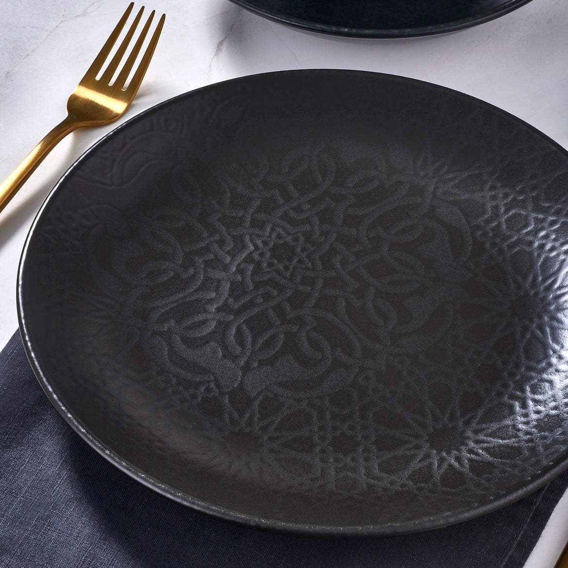 Güral Dinner Set for 6 People - Black - 24 PCS