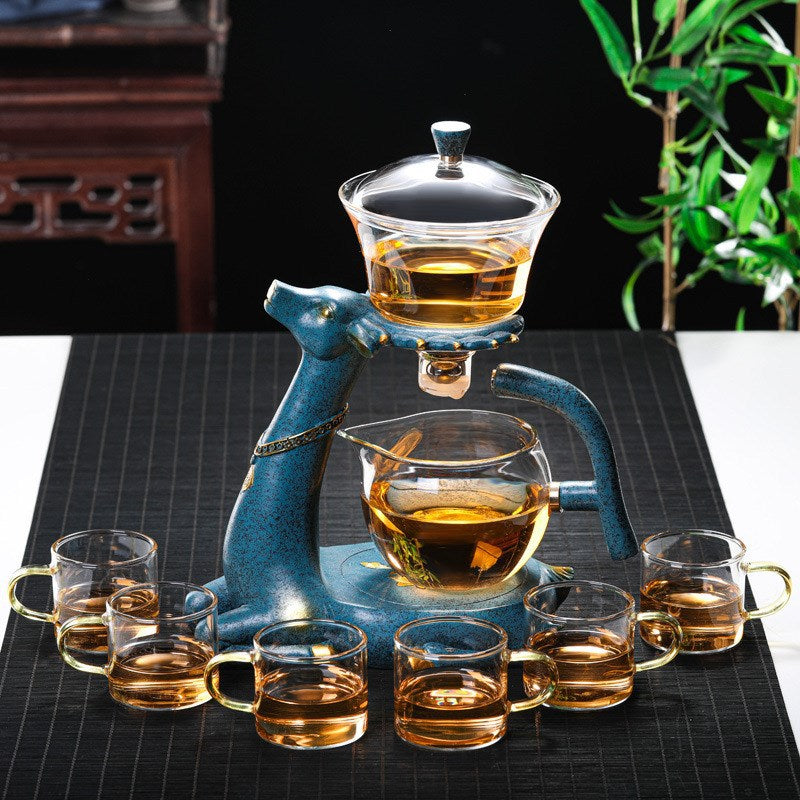 Creative Deer Glass Teapot Heat-resistant Glass Teapot Infuser Tea Turkish Drip Pot