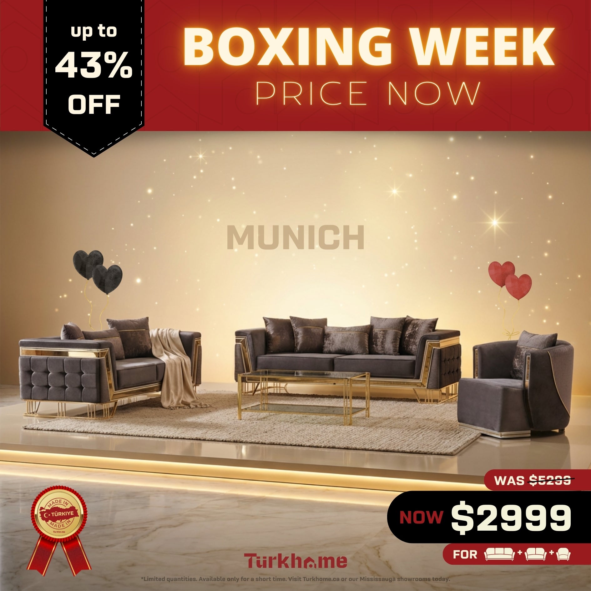 Munich 3+2+1 Sofa Set