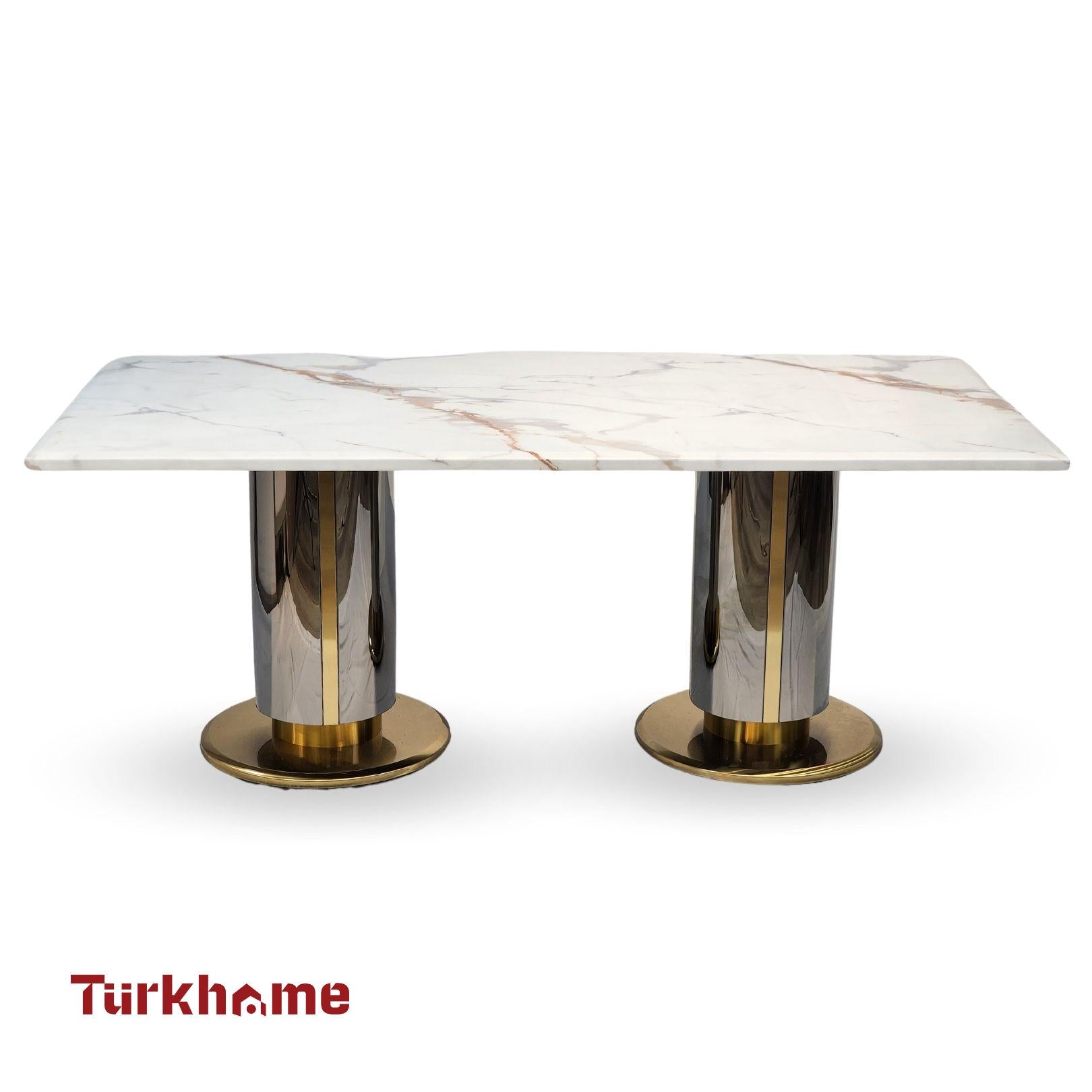 LIMA Marble Dining Table + 6 Chairs