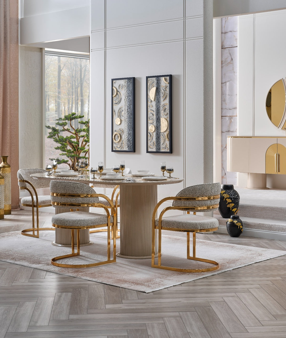 Assos Dining Table + 6 Chairs