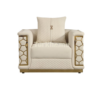 Antalya Arm Chair (White) (Brand New)
