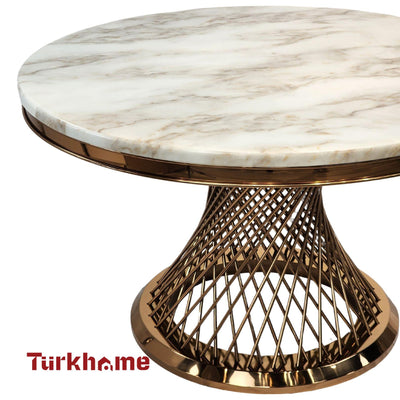 Sphere Marble Dining Table + 4 Chairs