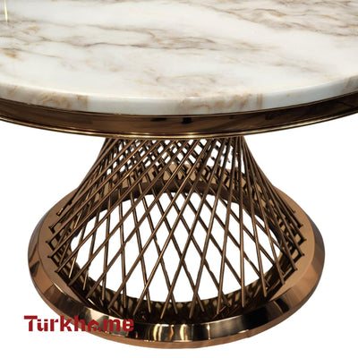 Sphere Marble Dining Table + 4 Chairs
