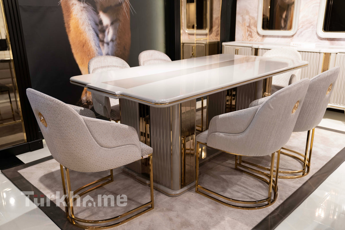 VERSACE Dining Table + 6 Chairs