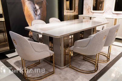 VERSACE Dining Table + 6 Chairs