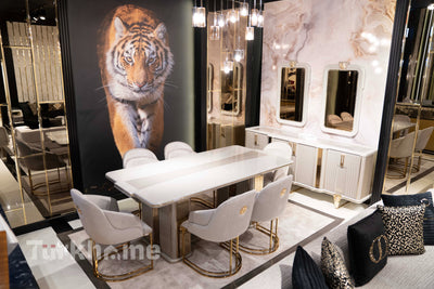 VERSACE Dining Table + 6 Chairs
