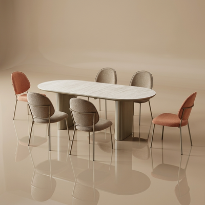 Galata (Extendable) MS-1500 Dining Table + 6 Chairs