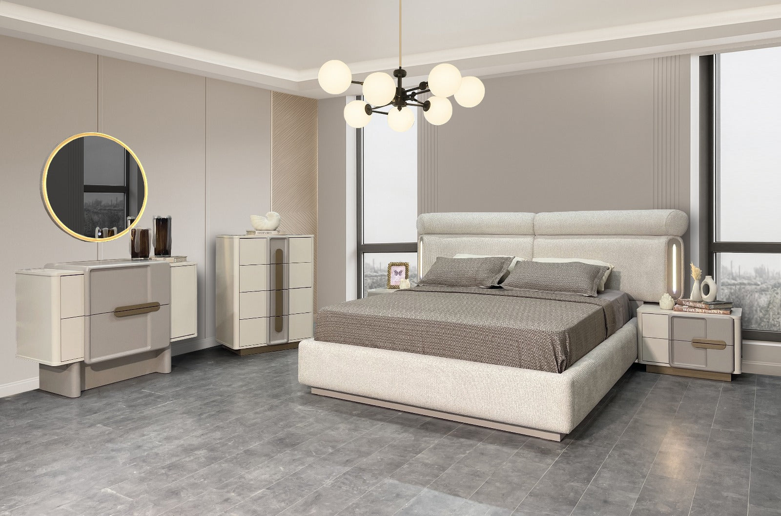 Dante-Luxe Bedroom with Hydraulic Storage