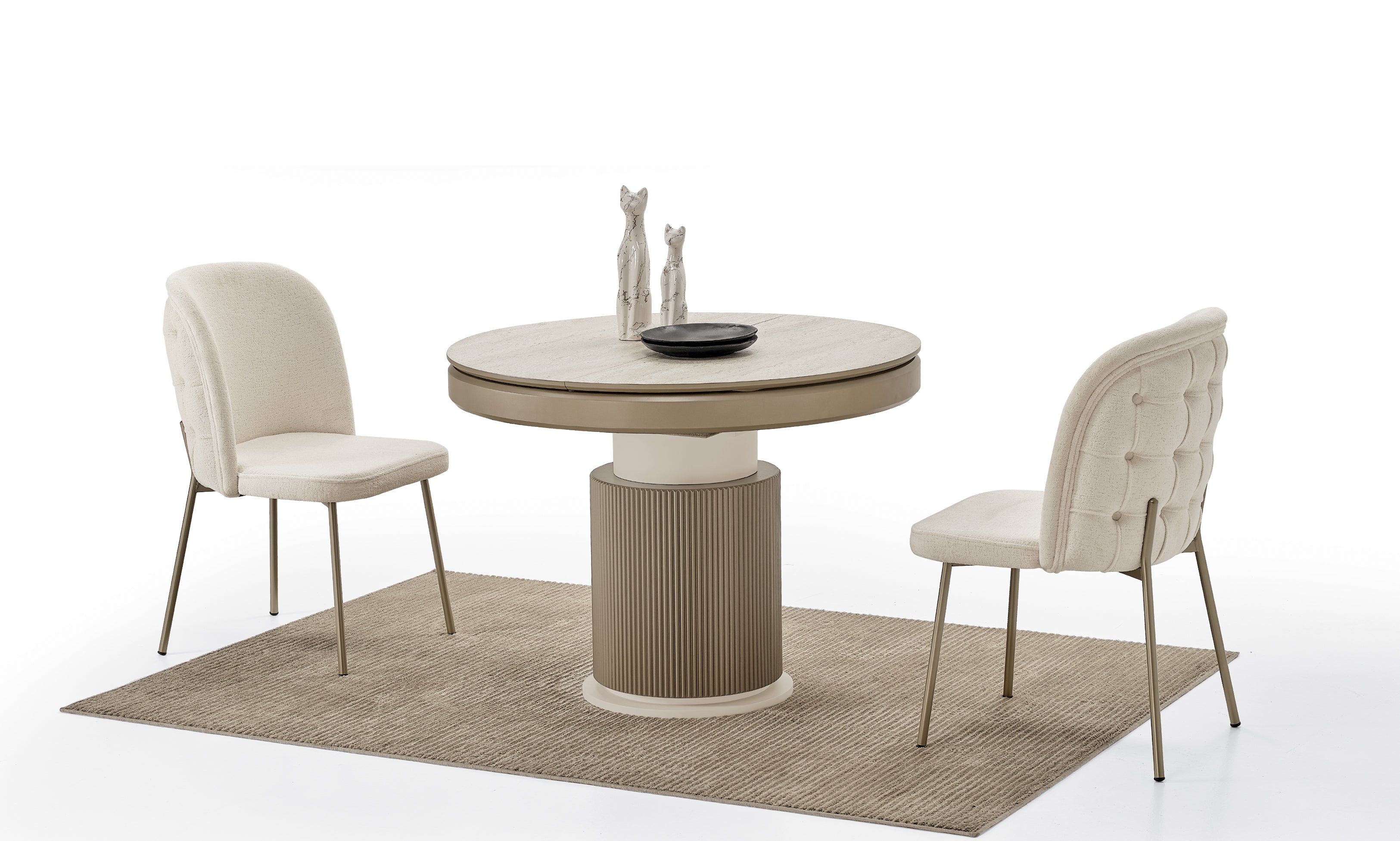 Stone (Extendable) MS 360 Table + 4 Chairs