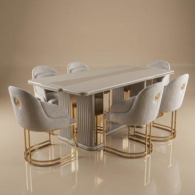 VERSACE Dining Table + 6 Chairs