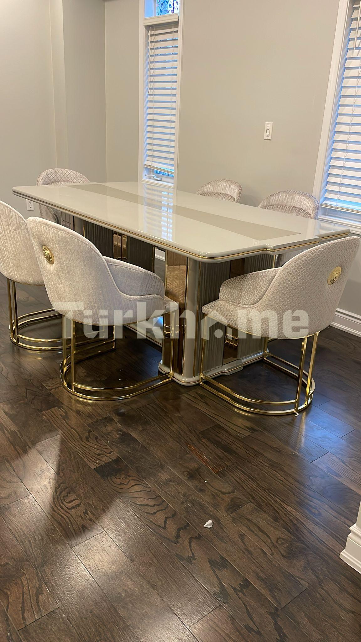 VERSACE Dining Table + 6 Chairs