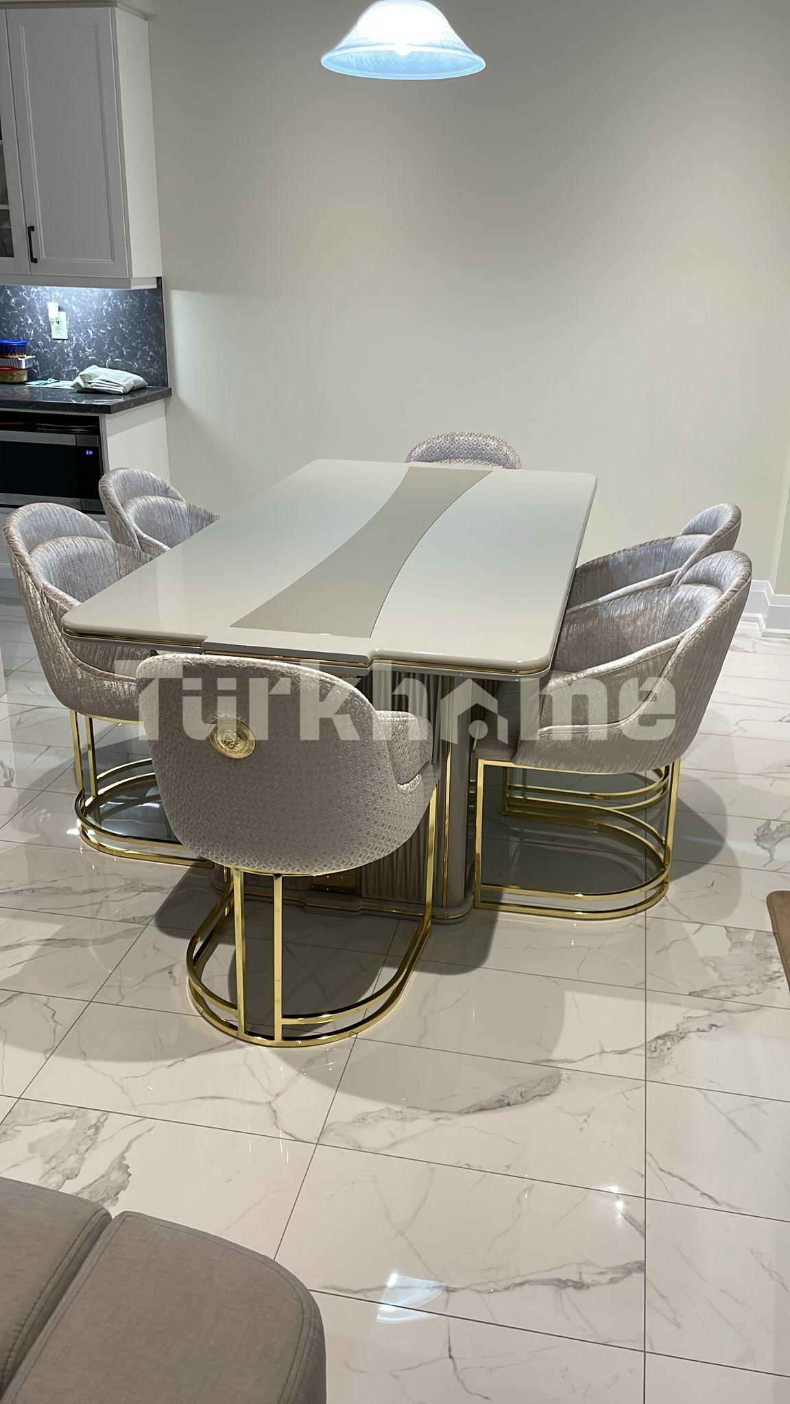 VERSACE Dining Table + 6 Chairs