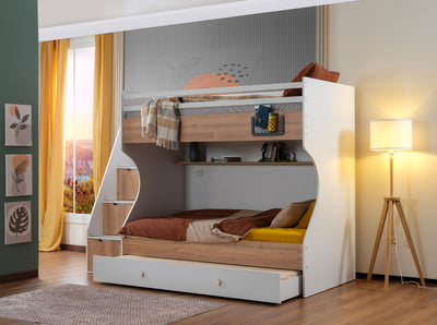 Compact Bunk Bed 100x200 Walnut