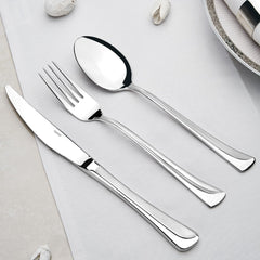 Maxi 24 Pieces Dining Set - Silver (Sandblast)