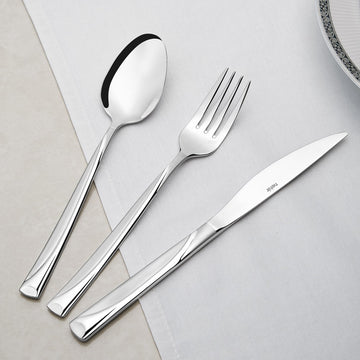 Fiesta 24 Pcs Set with Dessert Spoon - Silver