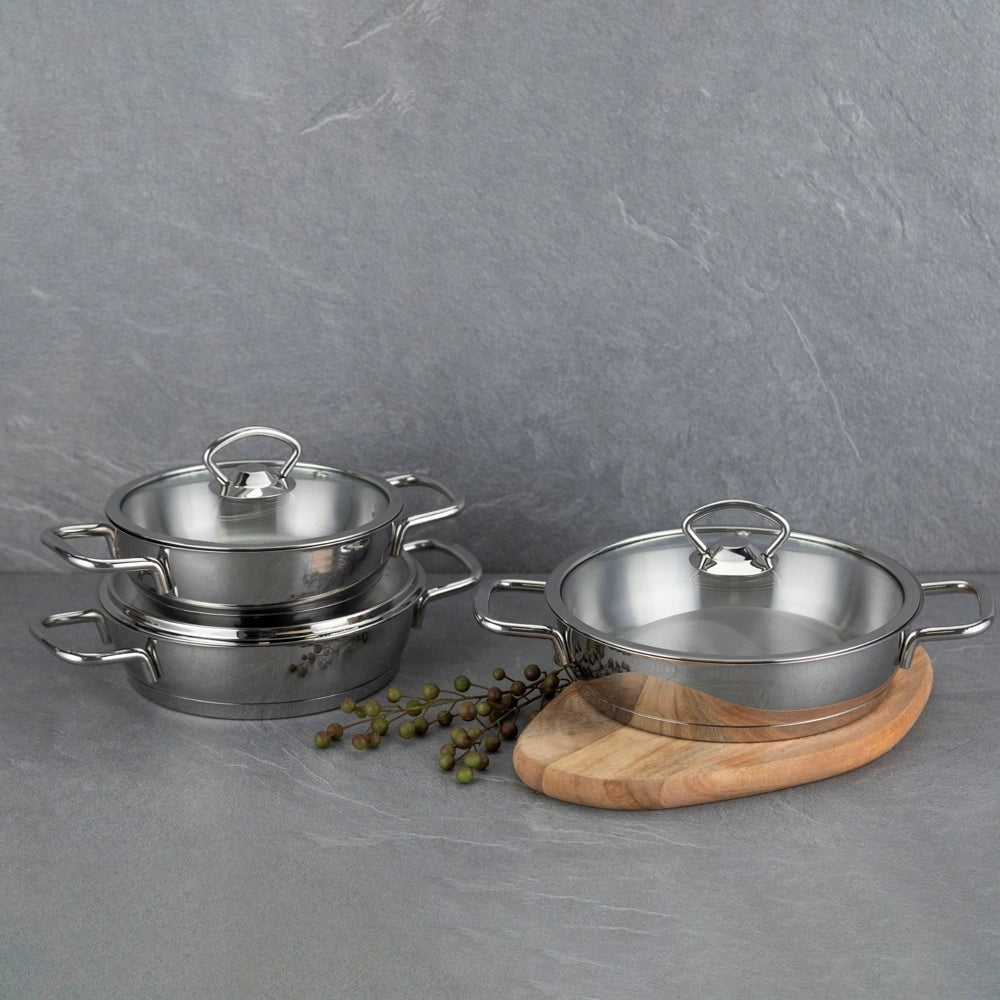 Silver - 6 pcs egg pan set
