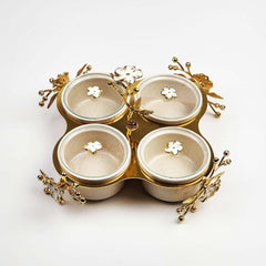 Turkish Breakfast Set - Porcelain & Gold Finish 6G
