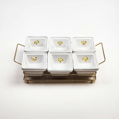 Turkish Breakfast Set - Porcelain & Metal Gold Finish 10G