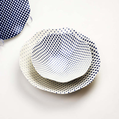 Güral Dinner Set for 6 People - Blue dot  - 24 PCS