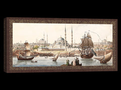 Miracle of Istanbul 40" X 28" Wall Decor Painting (Glass Frame)