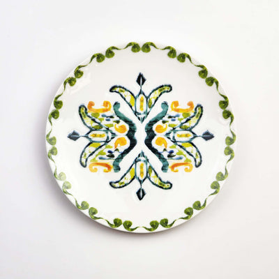 Güral Dinner Set for 6 People - White Green - 24 PCS