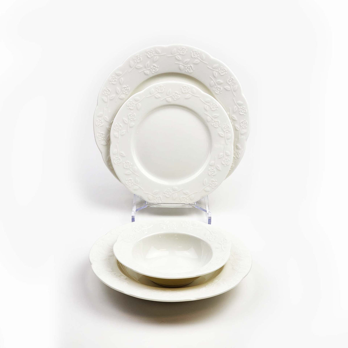 Güral Dinner Set for 6 People - White - 24 PCS