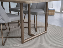 Oslo walnut Dining Table + 6 Chairs
