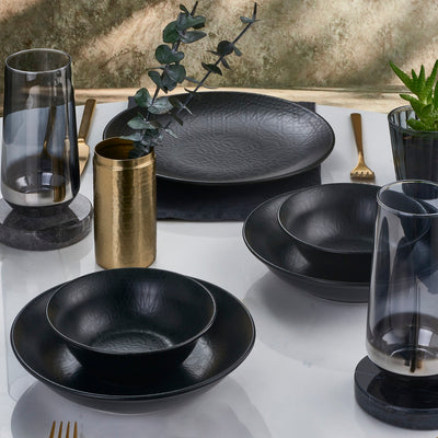Güral Dinner Set for 6 People - Black - 24 PCS