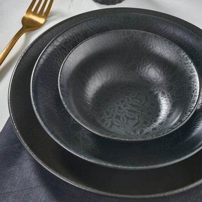 Güral Dinner Set for 6 People - Black - 24 PCS