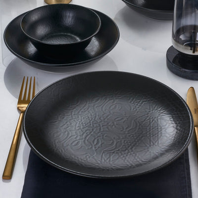 Güral Dinner Set for 6 People - Black - 24 PCS