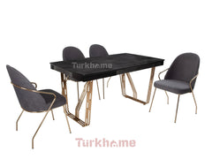 Deniz Dining Table + 6 Chairs